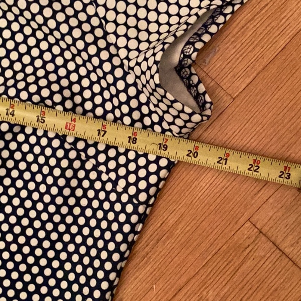 Beige by eci Navy and White Polka Dot Sheath Dress - Picture 8 of 11